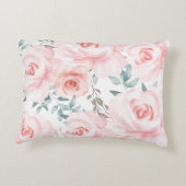  Woodland Animals Pink Roses Girl Nursery Accent Kussen (Achterkant)