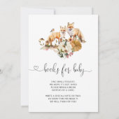 Woodland Animals Pompoen Baby shower Boekaanvraag Kaart (Achterkant)