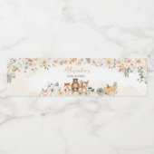 Woodland Animals Pompoen Herfst Baby shower Waterfles Etiket (Enkel label)