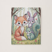 Woodland animals puzzle legpuzzel (Verticaal)