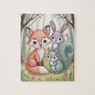 Woodland animals puzzle legpuzzel