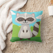 Woodland Animals Raccoon Pillow Kussen (Deken)
