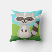 Woodland Animals Raccoon Pillow Kussen (Achterkant)