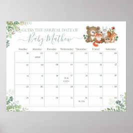 Woodland Animals raden babyboomgaard Poster