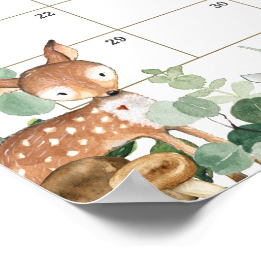 Woodland Animals raden babyboomgaard Poster (Hoek)