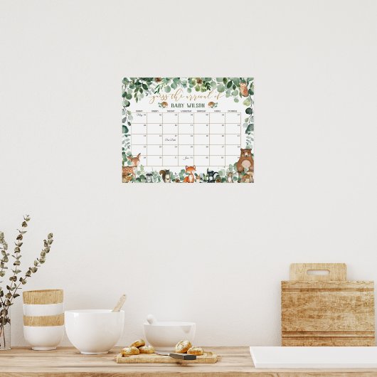 Woodland Animals raden babyboomgaard Poster (Keuken)