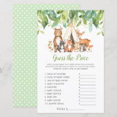 Woodland Animals raden het Baby shower van de Prij (Voorkant / Achterkant)