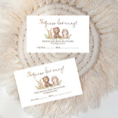 Woodland Animals raden hoeveel Baby shower spel Informatiekaartje