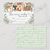 Woodland Animals raden hoeveel Snoepjes Informatiekaartje (Voorkant / Achterkant)