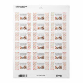 Woodland Animals retouradres / gunstiklabel Etiket (Full Sheet)