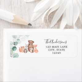 Woodland Animals Return Address Label