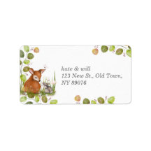 Woodland Animals Return Address Label