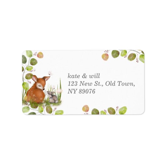 Woodland Animals Return Address Label (Voorkant)