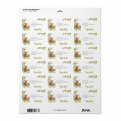 Woodland Animals Return Address Label (Full Sheet)