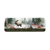 Woodland Animals Return Address Labels (Voorkant)