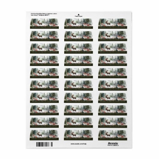 Woodland Animals Return Address Labels (Full Sheet)
