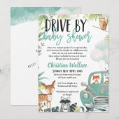 Woodland Animals rijden op babyschoeisel Kaart (Voorkant / Achterkant)