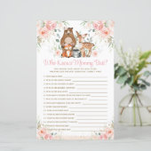 Woodland Animals Roze Floral die mama het beste ke (Staand voorkant)