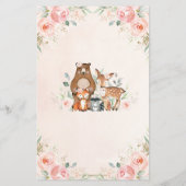 Woodland Animals Roze Floral die mama het beste ke (Achterkant)