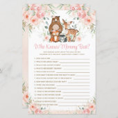 Woodland Animals Roze Floral die mama het beste ke (Voorkant / Achterkant)