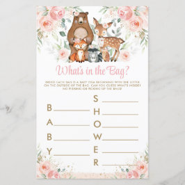 Woodland Animals roze Floral wat zit er in de tas