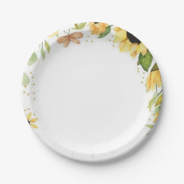 Woodland Animals Rubor Floral primer cumpleaños Papieren Bordje