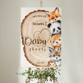 Woodland Animals Rustic Baby shower Welkomstbord Foto Afdruk