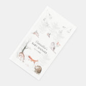 Woodland Animals Rustic Forest Baby shower Servet (Hoek)