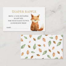 Woodland Animals rustieke Luier Raffle baby shower