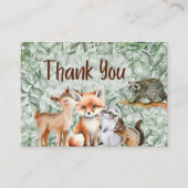 Woodland Animals Safari Dank u Enclosure Kaart (Voorkant)