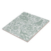 Woodland Animals Sage Green White Deer Fox Rabbit Tegeltje (Zijkant)