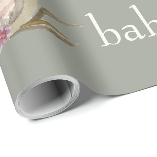 Woodland Animals Sage Oh Baby Wrapping Paper Cadeaupapier (Rol Hoek)