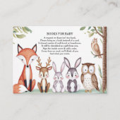 Woodland Animals Schattige Baby shower Informatiekaartje (Voorkant)