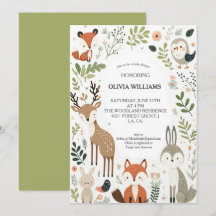 Woodland Animals Schattige Baby shower