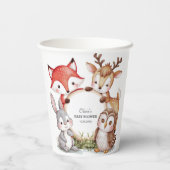 Woodland Animals Schattige Baby shower Papieren Bekers (Achterkant)