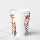 Woodland Animals Schattige Baby shower Papieren Bekers (Rechts)