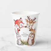 Woodland Animals Schattige Baby shower Papieren Bekers (Voorkant)