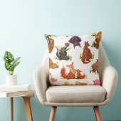 Woodland Animals - Schattige Bos Creature Pattern Kussen (Stoel)