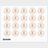 Woodland Animals Schattige Bunny Dank je wel Ronde Sticker (Vel)