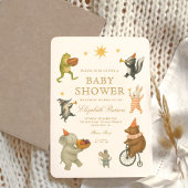 Woodland Animals Schattige Circus Baby shower Kaart