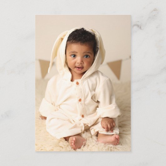 Woodland Animals Schattige eerste foto verjaardags Bedankkaart (Achterkant)