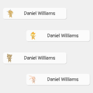 Woodland Animals School Daycare Name Labels