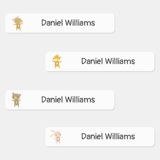 Woodland Animals School Daycare Name Labels (Groep)
