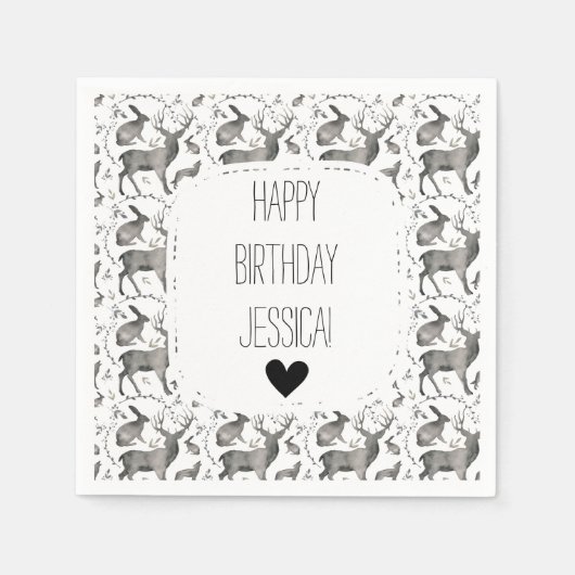 Woodland Animals Servetten (Voorkant)