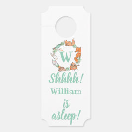 Woodland Animals Shhh! Baby slaapt Deurhanger