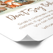 Woodland Animals Shower Don't Say Baby Sign Poster (Hoek)