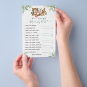 Woodland animals Shower Hoe goed ken je het spel? Flyer (Hand)