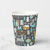 Woodland Animals Sneeuwvlokken Scandinavische Kers Papieren Bekers (Links)