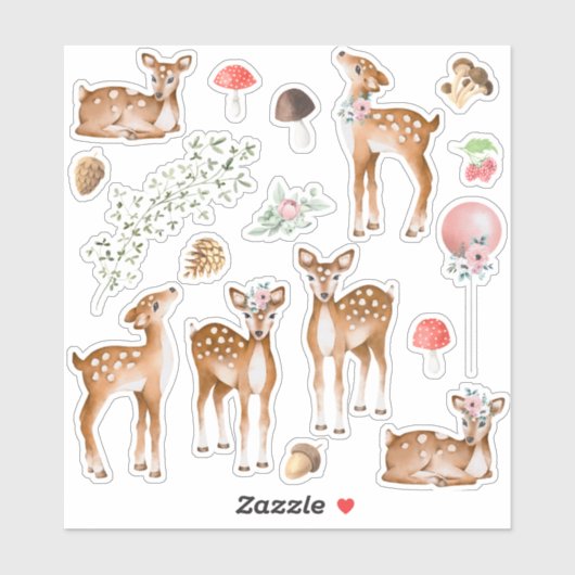 Woodland Animals Sticker (Vel)