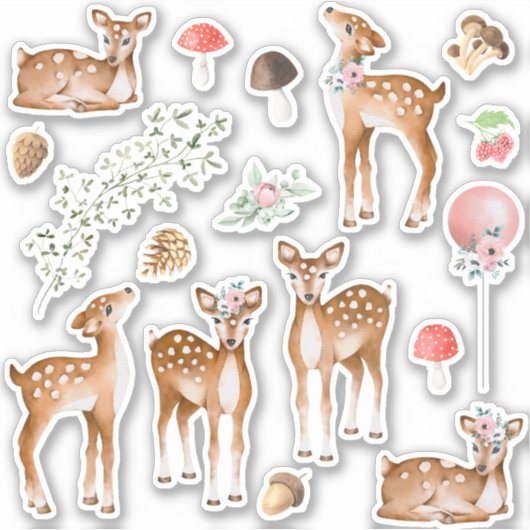 Woodland Animals Sticker (Voorkant)